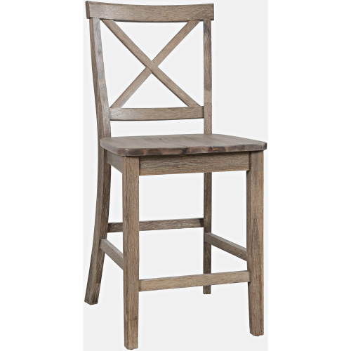 Eastern Tides X Back Counter Stool in Brushed Bisque (Set of 2)